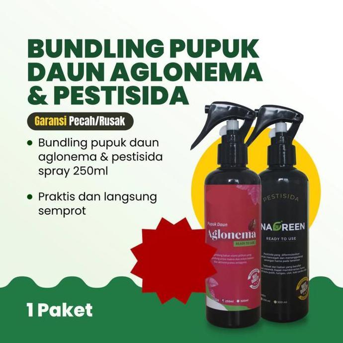 Bundling Hemat Pupuk Aglonema 250ml+Pestisida 250ml Berkualitas Daun Tanaman