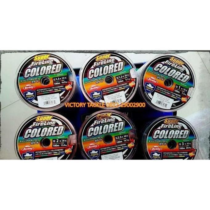 NEW SENAR PANCING | BENANG PANCING PE Berkley Super Fireline COLORED 100 METER Multicolour Victory T