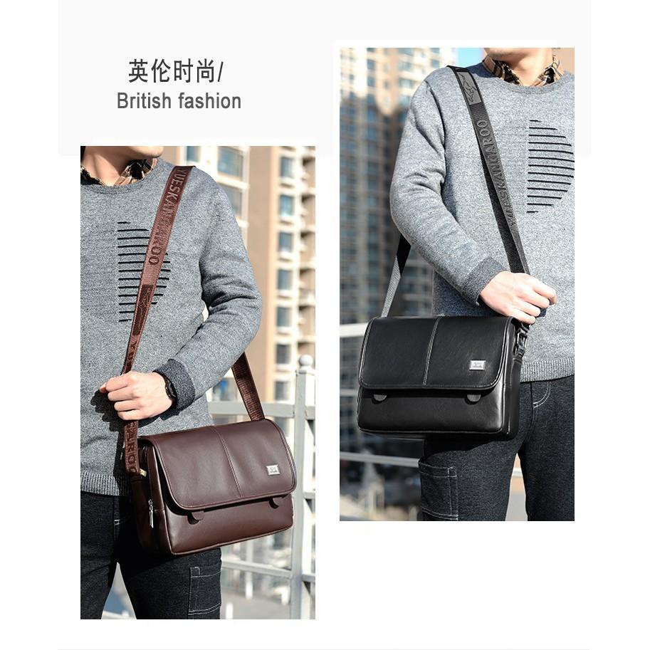 [Original] Yueskangaroo Tas Selempang Kulit Pria Import Casual Style Fashion Messenger Bag