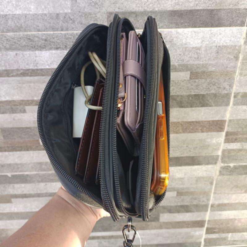 Tas Hanbag Kulit Jeep/Tas Tali Tangan Kulit Asli/Tas Cluth Pria&Wanita