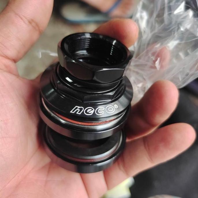 Headset KomFork Standard NECO H-671 Bearing 671 22.2 Drat Ulir 25.4 Hitam Taiwan Sepeda Federal Fold