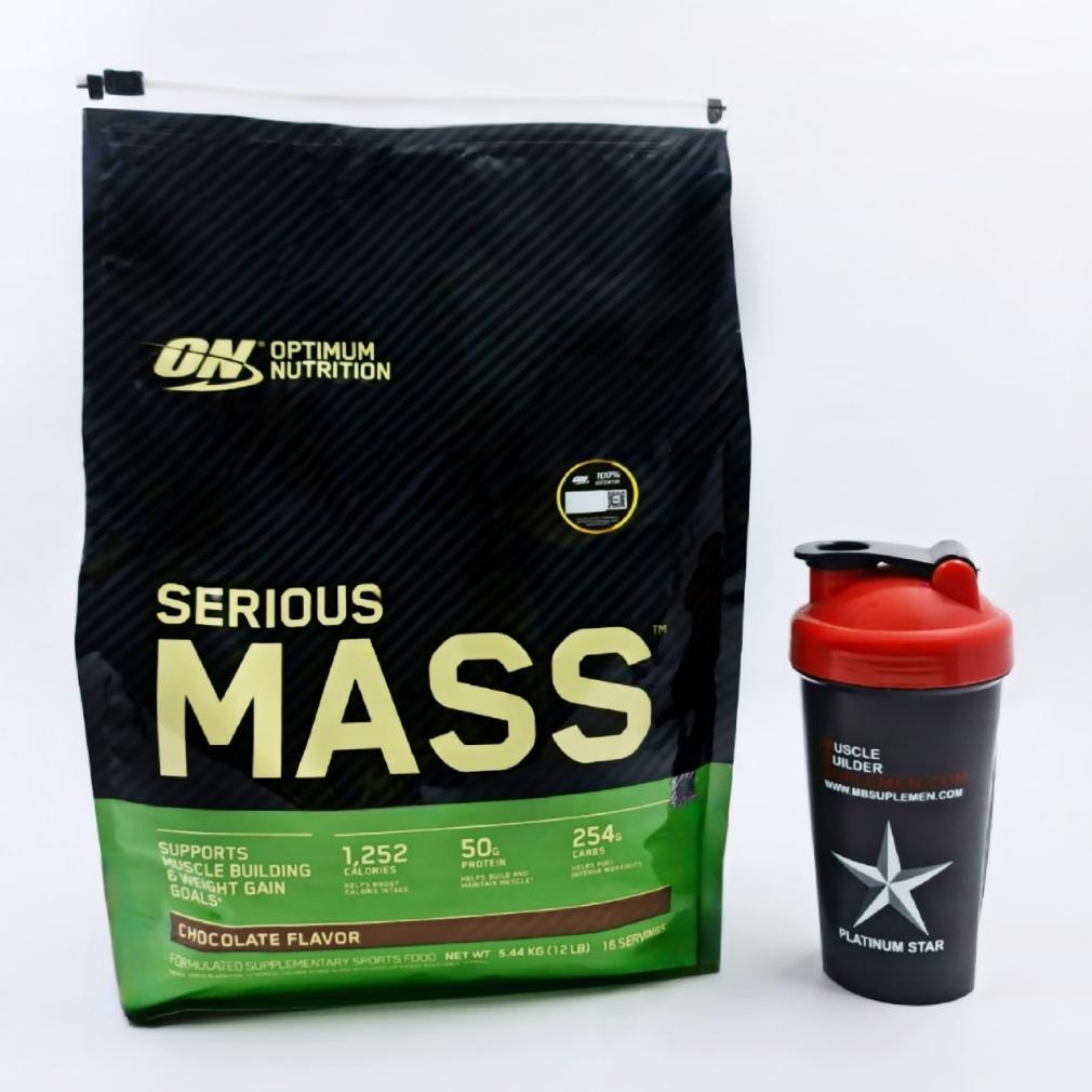 Serious Mass 12 Lbs Optimum Nutrition Gainer On 12Lbs 12Lb 12 Lb Sermass Weight Gain Bpom Susu Gym F