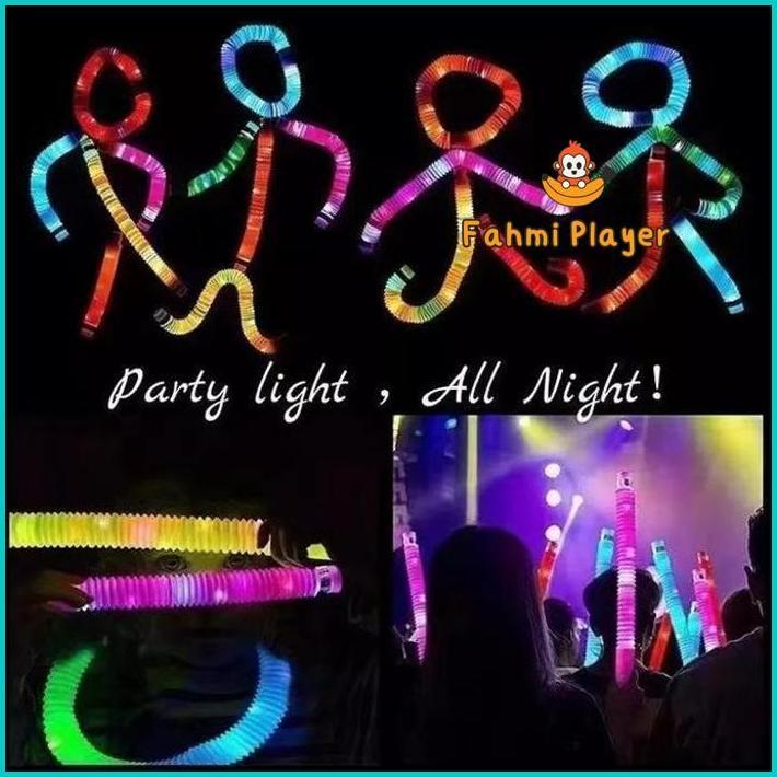 Mainan Pop Light Led Selang Pipes Lampu Fidget Toys Pipa Stik Tubes