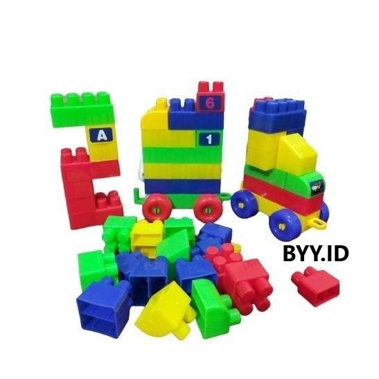 Mainan Lego Block Balok Blok Besar 50pcs Buat Anak Balita Edukasi