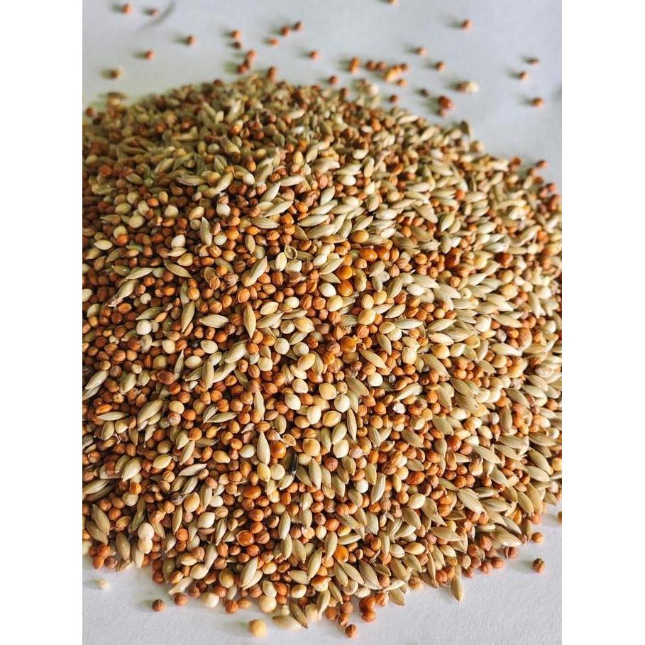 J&J Finch Mix (FM) (1KG) Pakan Burung Emprit, Gold Amadine, Finch