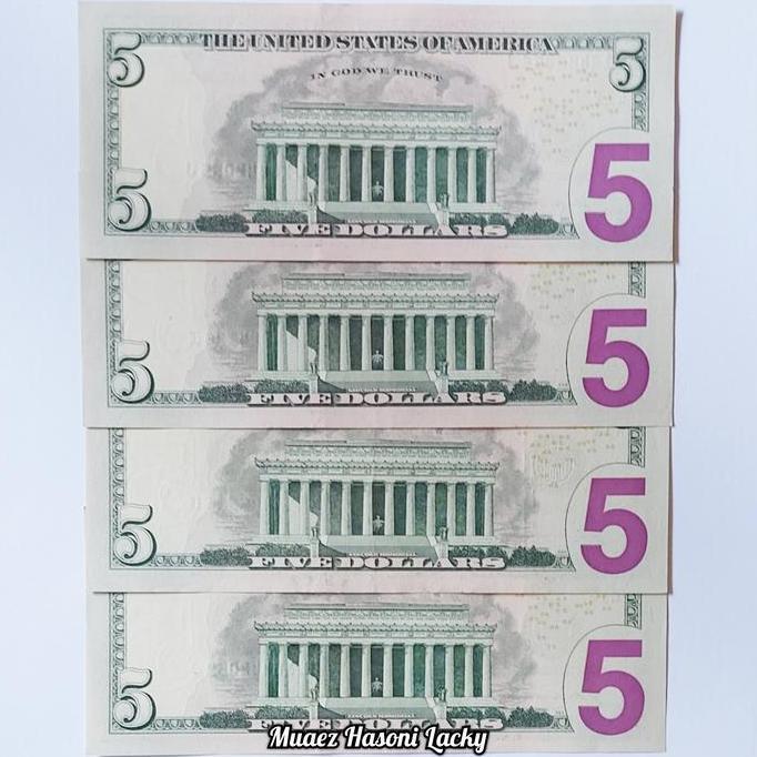 Koleksi Amerika Pecahan 5 Dolar Original
