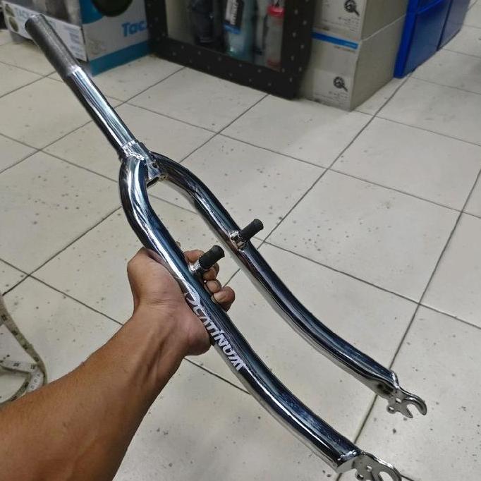 Fork 26 MTB Fedeal PLATINUM GORILA Classic CP Chrome Steel Standar Drat Ulir Head Tube 25.4 Insert 2