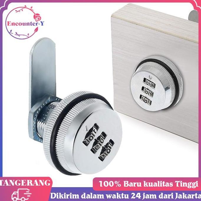 QINGACHO Kunci Kombinasi 3 Digit Kunci Loker Password Kombinasi Tiga Digit