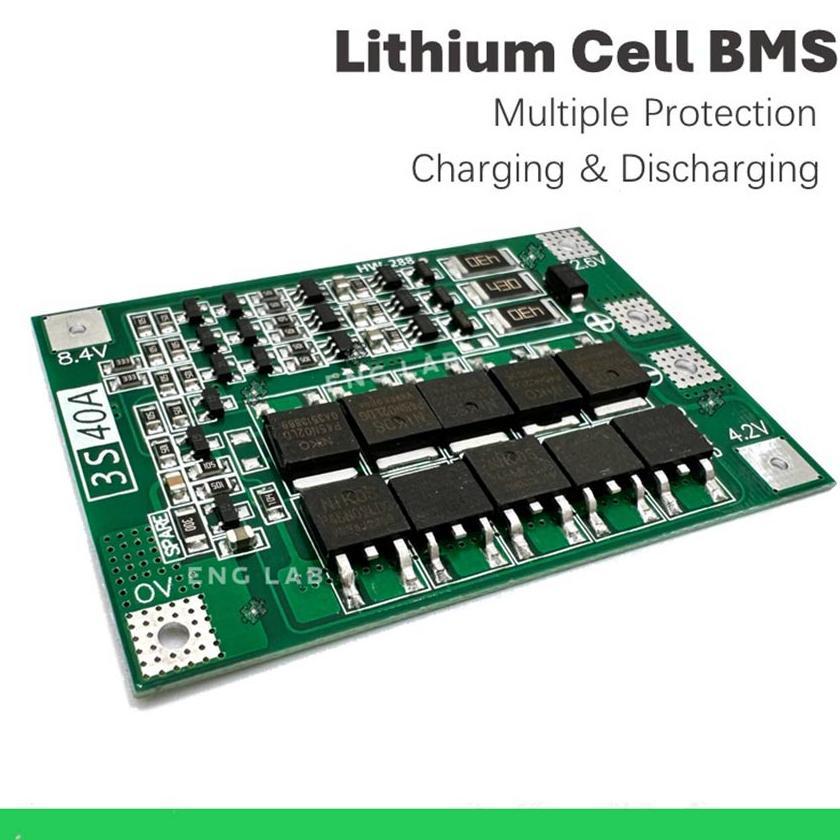 BMS 3S 4S 40A 60A 12.6V 18650 Li-ion Lithium Battery BMS Balanced/Enhanced Protection
