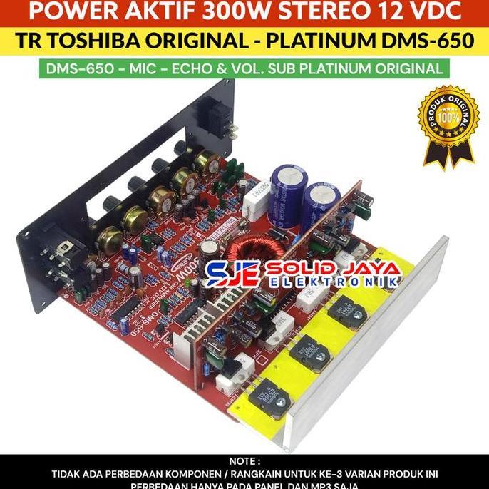 KIT POWER AKTIF MOBIL 12V 300W DM650 MP3 BLUETOOTH BT STEREO PLUS TONE SUBWOOFER ECHO MIC MIK KARAOK