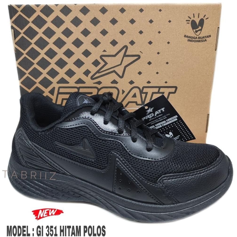 Terbaru Sepatu Pro Att Hitam Polos Sepatu Tali Sneaker Pro Att Sepatu Anak Sepatu Dewasa Pro Att Sep