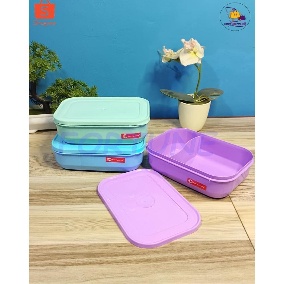 Bergaransi Lunch Box Sekat 2 / Tempat Makan Anak / Kotak Bekal Plastik