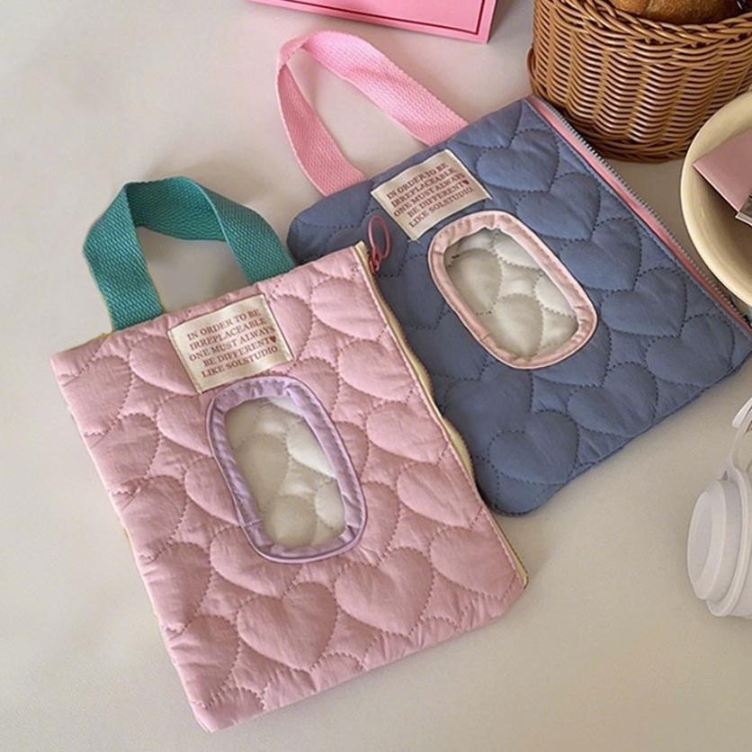Pouch Tissue 2 in 1 Tutup Tissue Kering Tissue Basah Lucu dengan Tali / Hanging Tissue Cover Tempat 