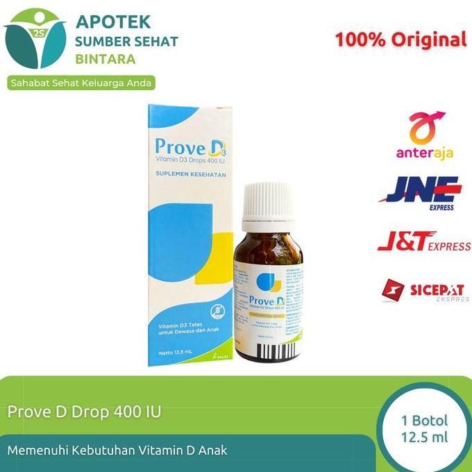 Higher- Prove D3 Drop 400 Iu - Vitamin D Anak (1 Botol @12,5 Ml Cairan Tetes)