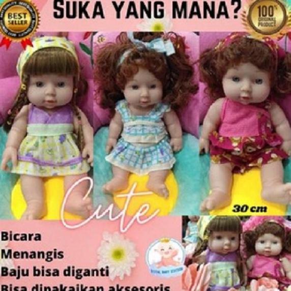 Termurah Best Seller! Bpa Free Boneka Bayi Perempuan Reborn Bicara Menangis Cantik Vinyl Silikon Bis