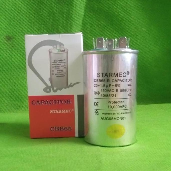 KAPASITOR AC DOBEL 20+1,5UF/450V AC PANASONIC DAIKIN GREE LG SHARP TCL HS27