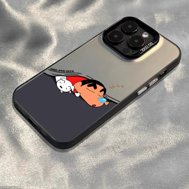 CUCI GUDANG Krayon kecil case iPhone seri Kompatibel untuk iPhone 11 12 13 14 15 16 pro promax casin