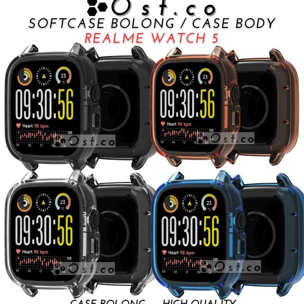 CUCI GUDANG Bumper Case Realme Watch 5 Softcase BOLONG  Realme Watch 5 Case Anti Gores