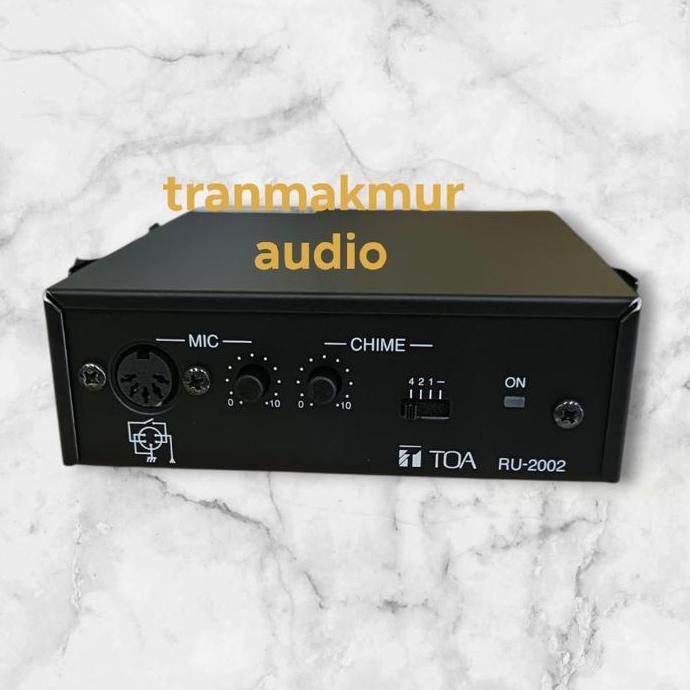 TOA RU-2002 AMPLIFIER CONTROL UNIT RU 2002 DENGAN FITUR MIC DAN CHIME UNTUK SISTEM AUDIO PROFESIONAL