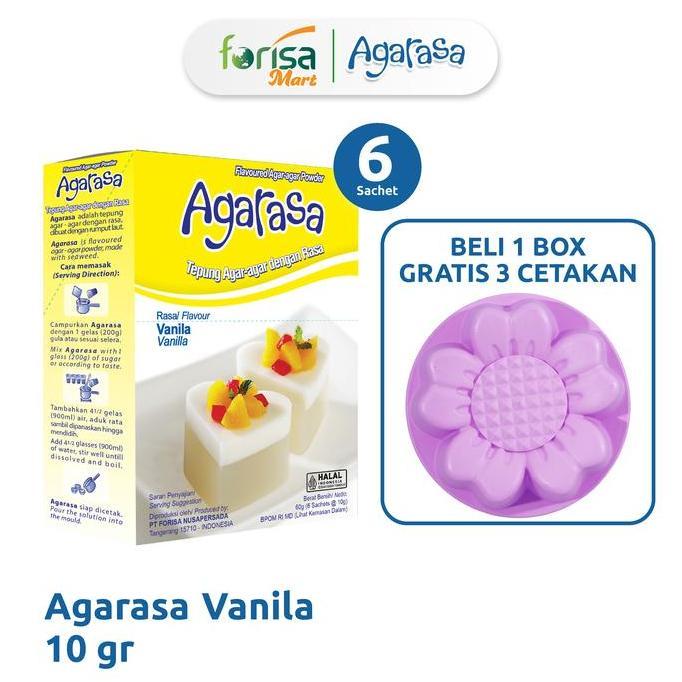Agarasa Agar-Agar Rasa Vanilla 10gr Box - 6 Sachet