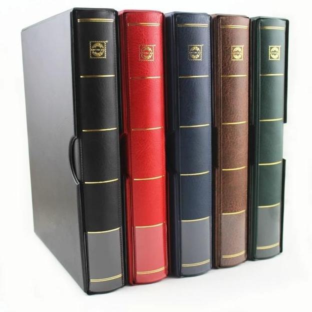 ] album perangko dengan wadah prangko binder warna hitam satu album saja stamp album import