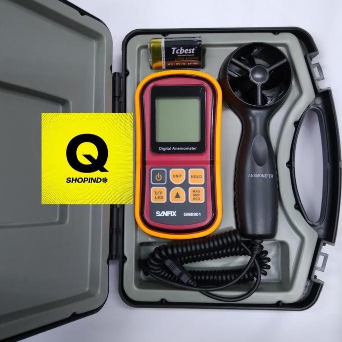 Murah SANFIX GM-8901 / GM8901 / GM 8901 Digital anemometer kecepatan angin qshop17 dijamin
