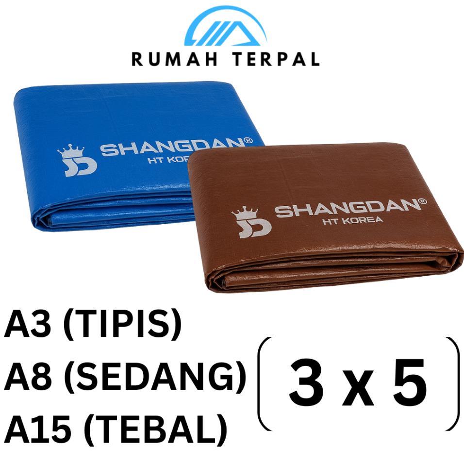 Terpal 3X5 Terpal Plastik Korea A3 A8 A15 Terpal Tenda Proyek Bangunan Truk Pick Up Warung Gerobak R