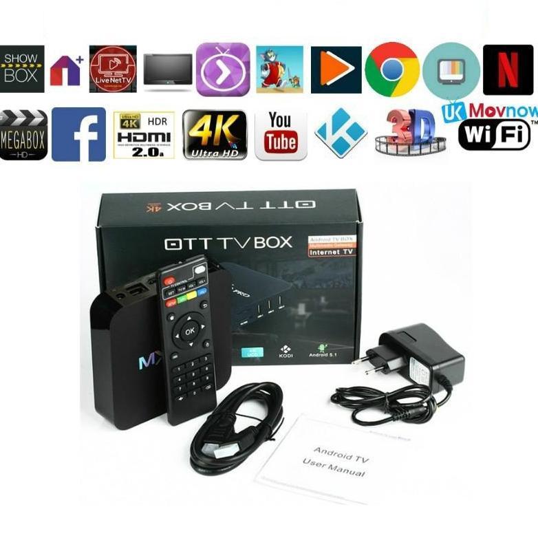 big promo stb tv box android fleco 4k uhd ram 2gb rom 16gb