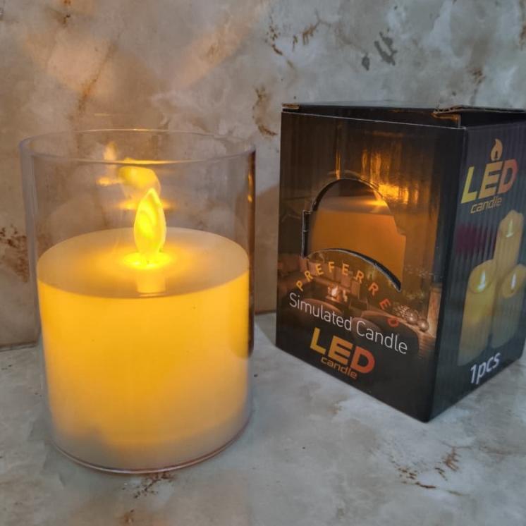 Lilin Led Goyang Gelas / Smokeless Elektric Candle Lilin Led Elektrik