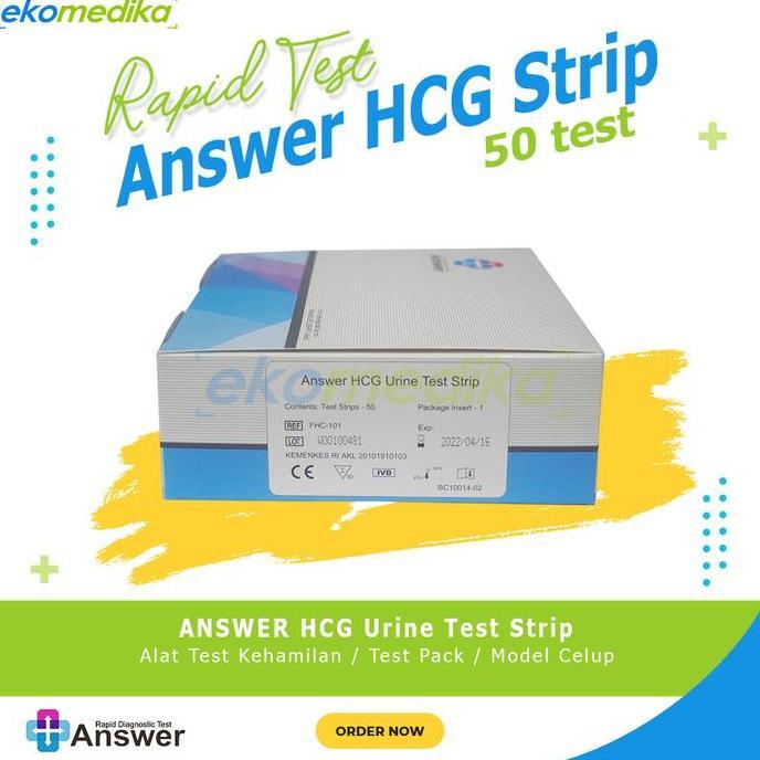 Intm- Hcg Strip Tes Kehamilan Test Pack Answer Hcg Strip Isi 50 Tes