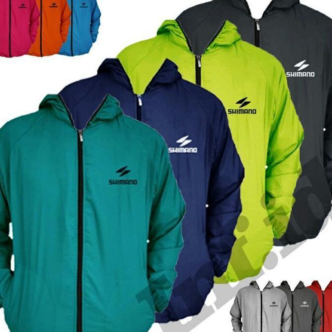 Jaket Parasut Sauna Olahraga Lari Jogging Bersepeda Jumbo Shimano