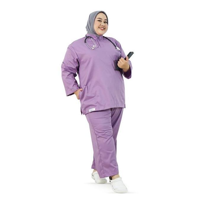 Med- Lincurt - [B Size] Doctor Scrub'S Set Baju Ok Lengan Panjang/Pendek Series 'My Style'