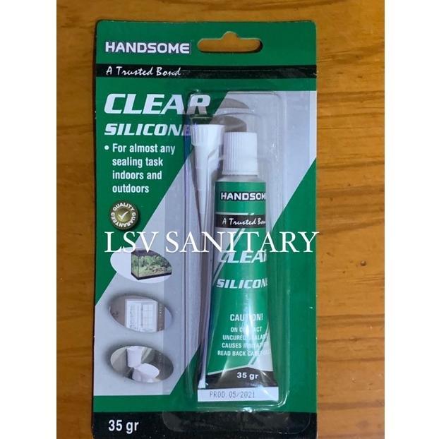 LEM HANDSOME CLEAR SILICONE/Lem Kaca Silikon
