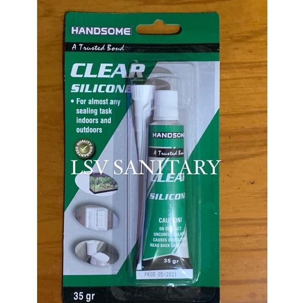 LEM HANDSOME CLEAR SILICONE/Lem Kaca Silikon