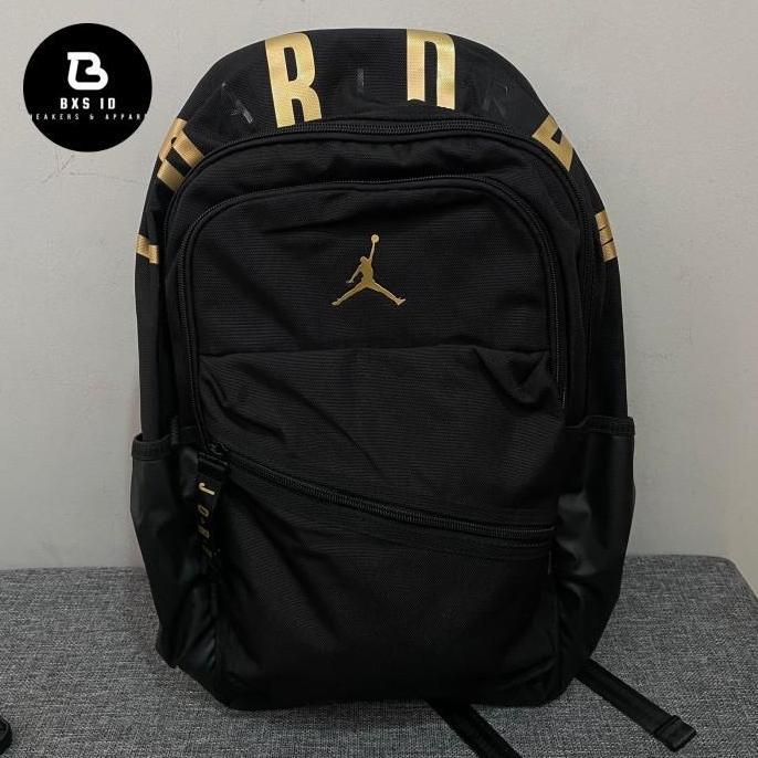 Air Jordan Jam Air Petrol Backpack Gold Black / Tas Dijamin original