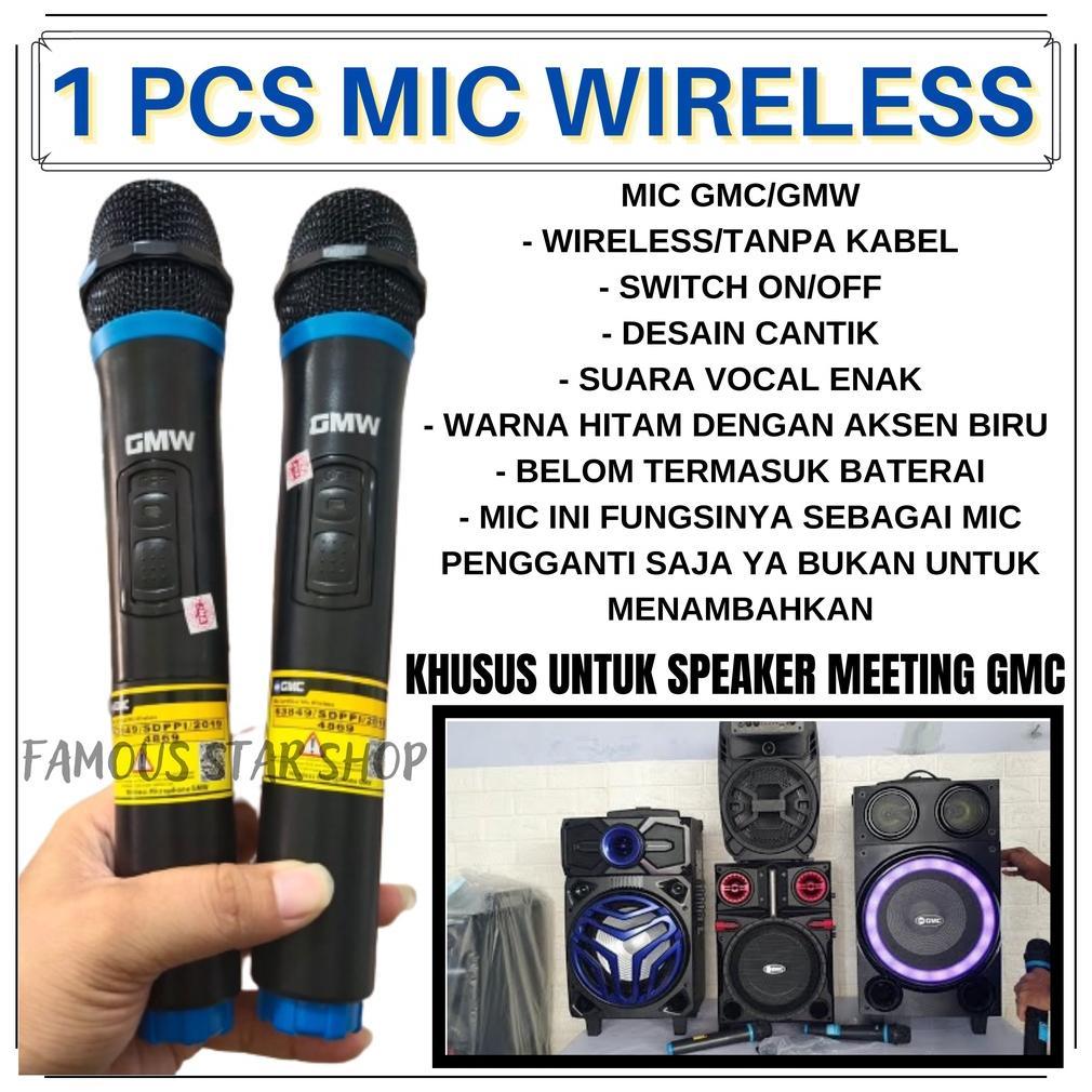 Microphone Wireless GMC GMW Khusus semua tipe Speaker GMC ( Isi 1 Pcs Mic ) - 1 Pcs Mic Profesional 
