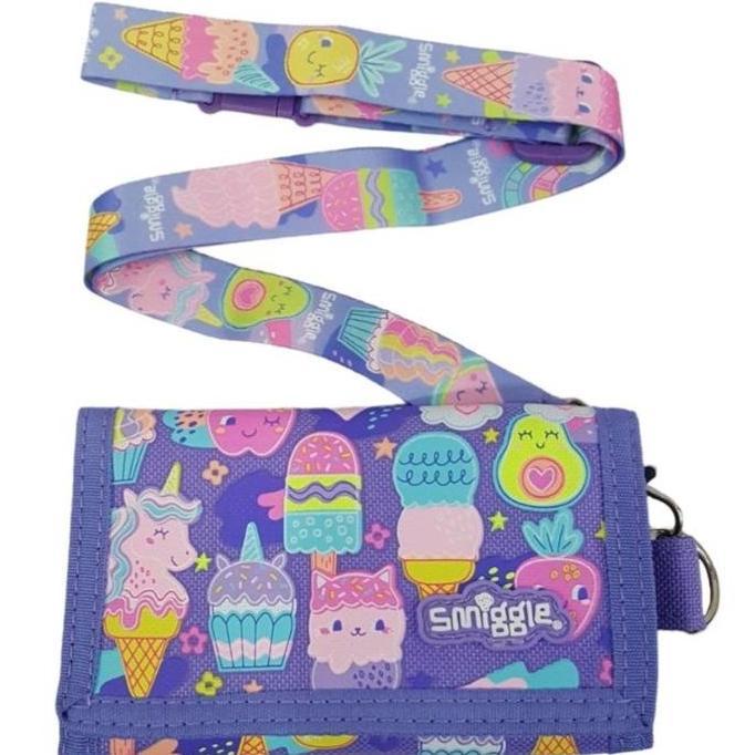 Promo Dompet Smiggle Unicorn Ungu / Dompet Smiggle Ice Cream Candy Unicorn / Dompet Anak Lipat Tali