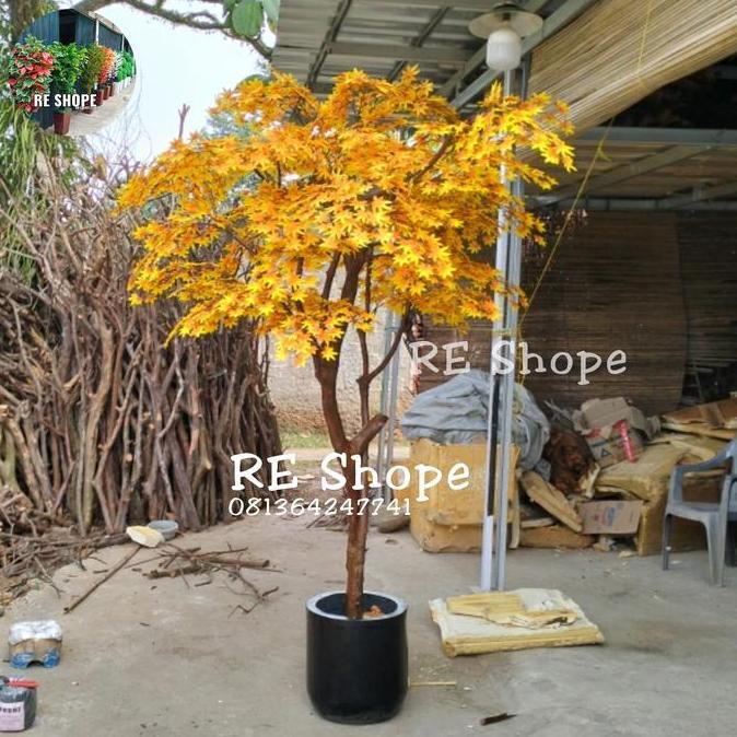 Terlaris Pohon Besar Artificial - Pohon Maple Dekorasi - Bunga Hias Plastik