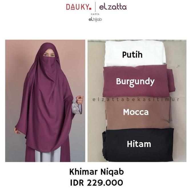 Khimar Niqab Elzatta Hijab Jilbab Kerudung Bergo Syari