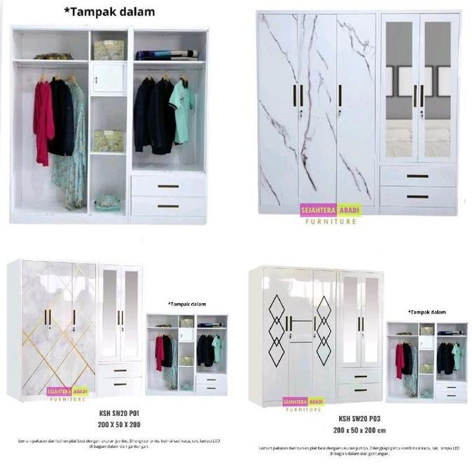 Terlaris Lemari Besi Pakaian 5 Pintu Krs Ksh Import Lemari Baju Lemari Besi Swing Lemari Besi 5 Pint