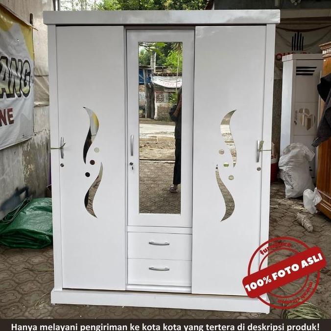 Terlaris Lemari Baju Lemari Pakaian Lemari Sliding Multiplek  Pintu Furniture Murah Cirebon