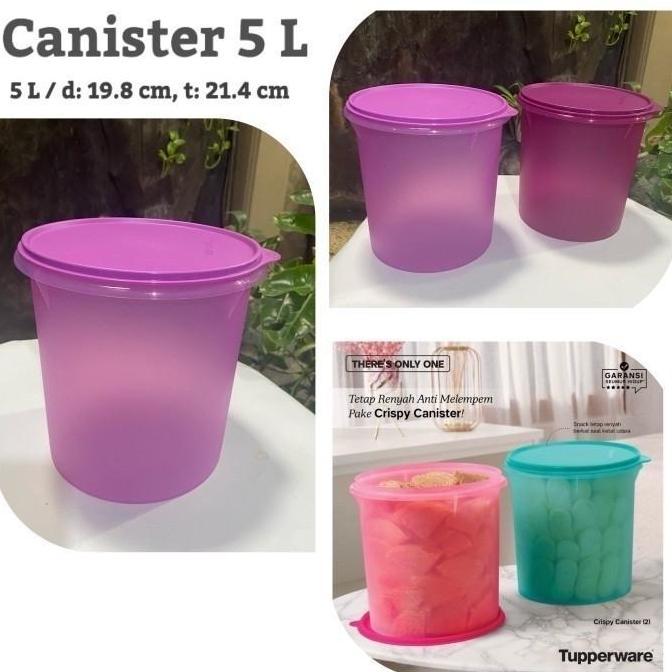 Termurah Tempat Snack Ukuran 5 Liter Tupperware Crispy Canister Maxi Canister