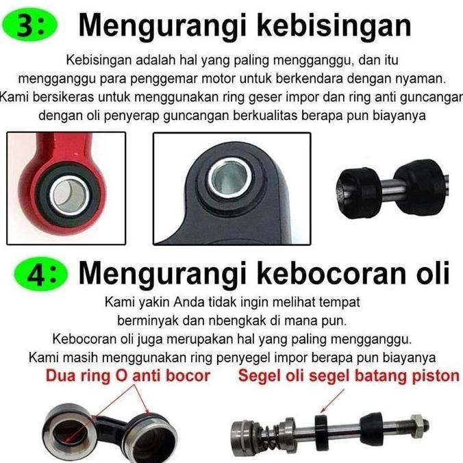 Murah Shockbreaker Tabung Atas 280Mm/300Mm/310Mm Shock Breaker Motor Hidrolik Kenyamanan Peredam Kej