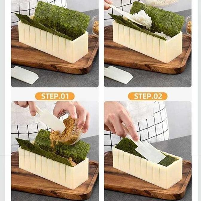 Alas Gulung Sushi/Set Sushi/Alat Gulung Sushi/Alas Sushi Bambu/Cetakan Cetakan Kitchenware Tatakan T