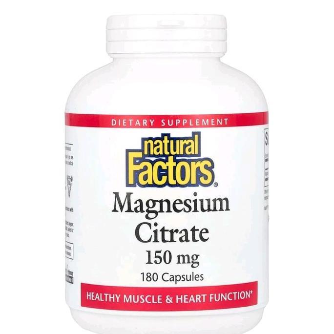 Natural factors magnesium citrate 150mg 180caps