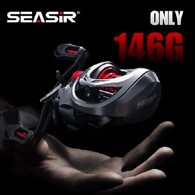 SEASIR MANSORY Reel Pancing Baitcasting Kiri/Kanan 2 Kumparan Gagang Serat Karbon 8.5kg Tarikan Maks