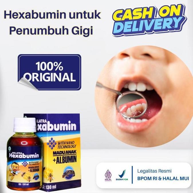 Medova Hexabumin Untuk Penumbuh Gigi Anak isi 130 Ml (READY)