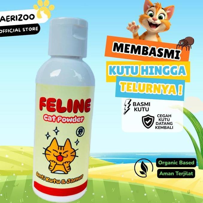 Feline Bedak Anti Kutu Jamur Anti Gatal Untuk Kucing Anjing Membasmi Kutu Hewan Obat Kutu Kucing All