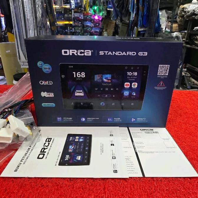 Head Unit Android ORCA STANDARD G3 ADR-9988 NFC 4GB+128GB QLED 10.1 in terlaris