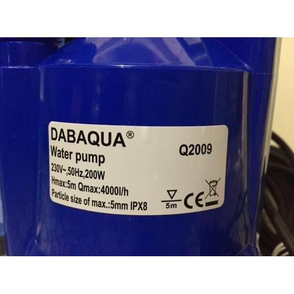 Q2009 Pompa Air Celup Kolam Kuras Tandon Akuarium Dabaqua Manual